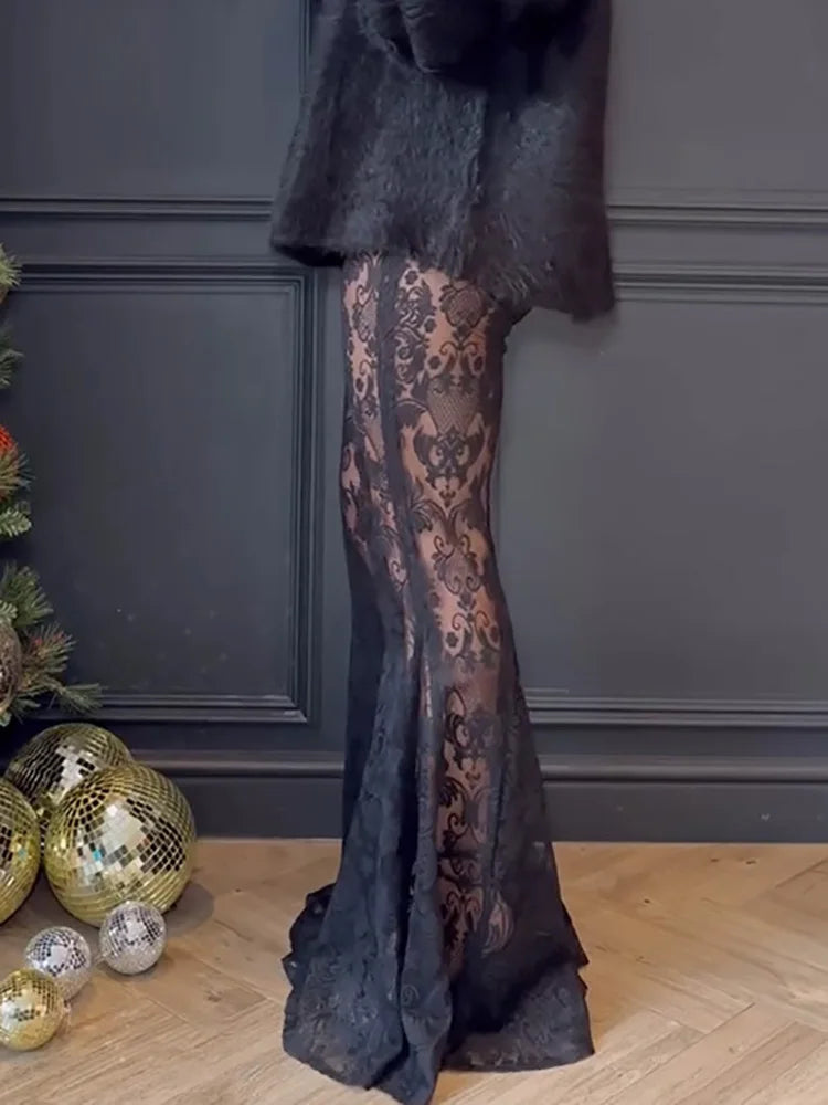 The Elegant Black Lace Suit Collection