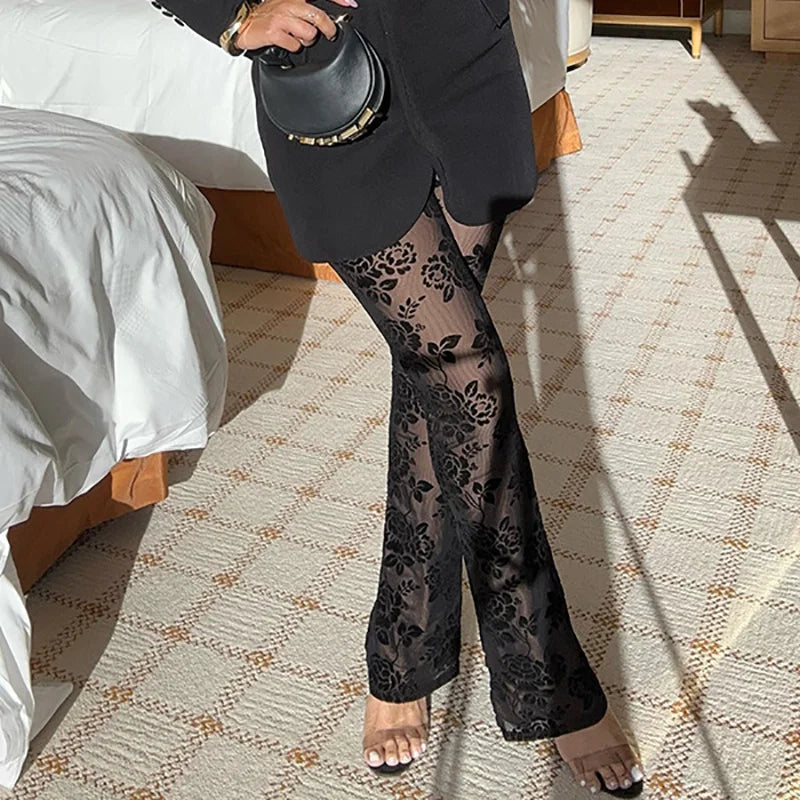 The Elegant Black Lace Suit Collection